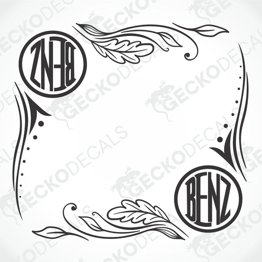 BENZ SIDE WINDOW DECALS