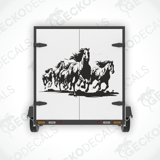FIVE HORSES RUNNING