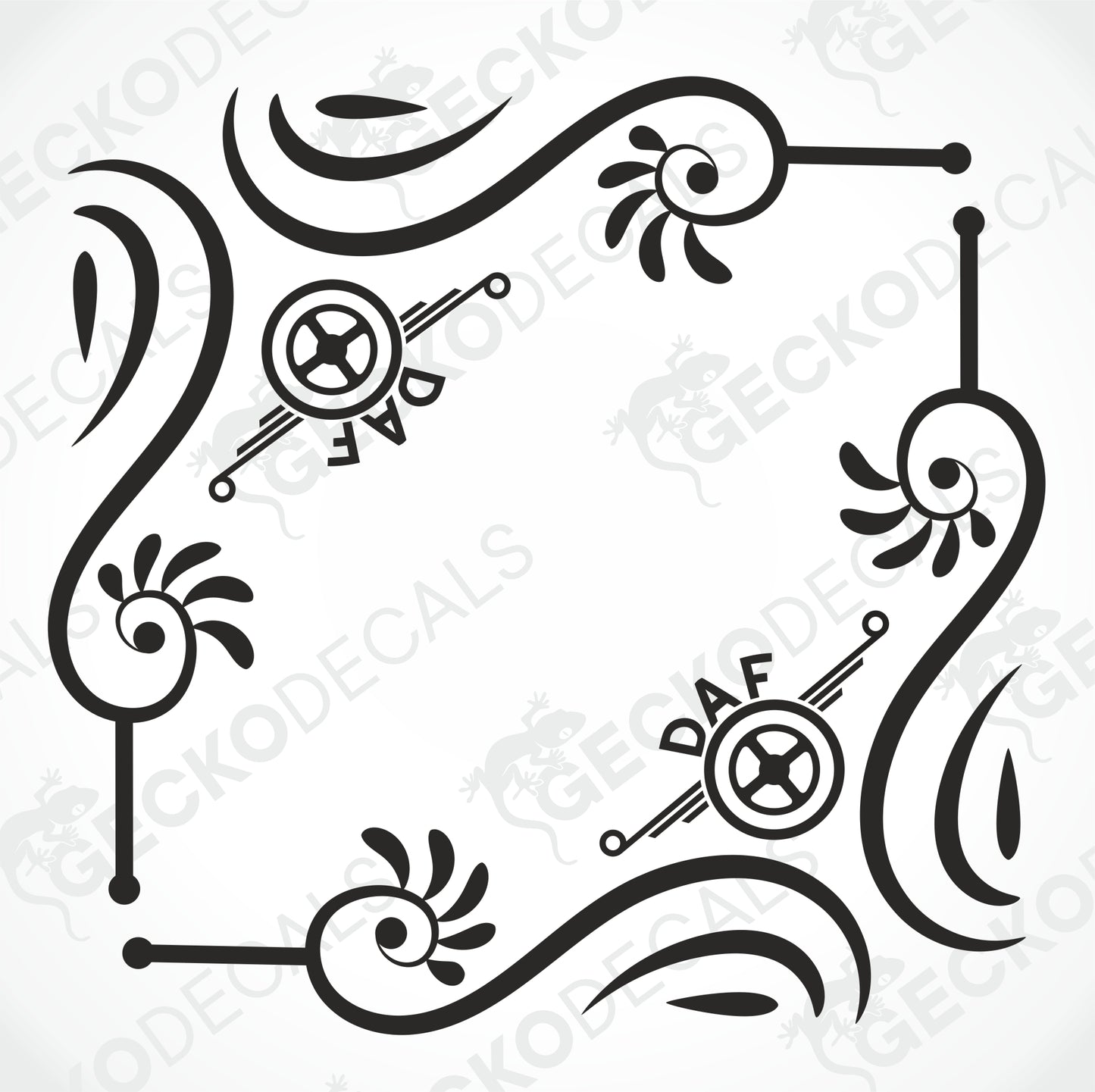 DAF SIDE WINDOW DECALS