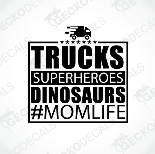 TRUCKS SUPERHEROES DINOSAURS MOMLIFE