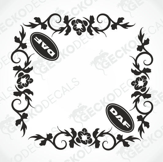 DAF FLORAL SIDE WINDOW DECALS