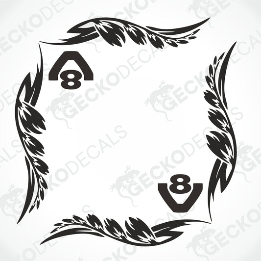 SCANIA V8 SIDE WINDOW DECALS