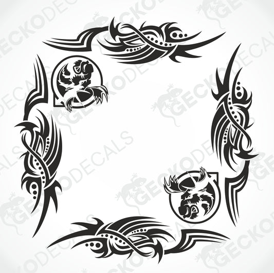 VOLVO MOOSE TRIBAL SIDE WINDOW DECALS
