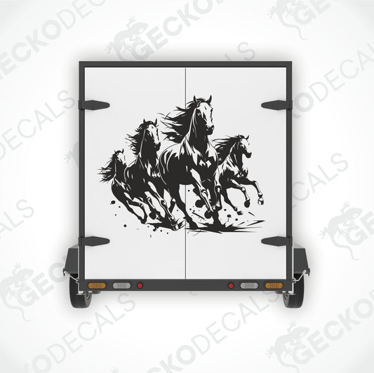 FOUR HORSES RUNNING