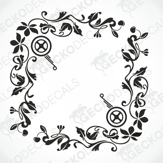 DAF FLORAL SIDE WINDOW DECALS