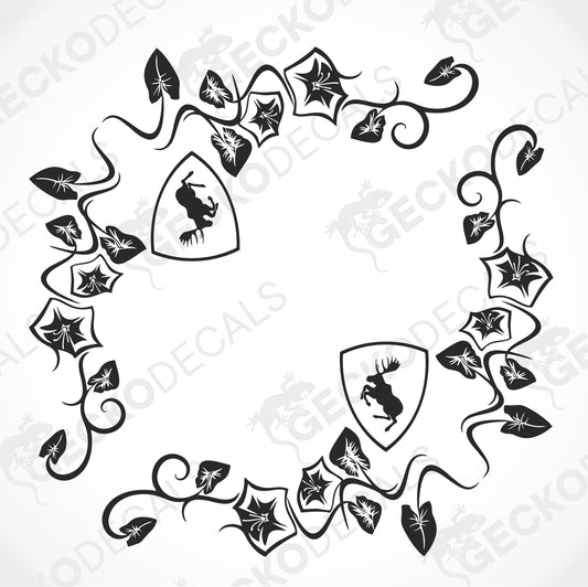 VOLVO FLORAL SIDE WINDOW DECALS