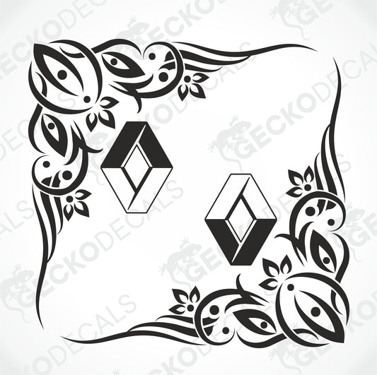 RENAULT TRIBAL SIDE WINDOW DECALS