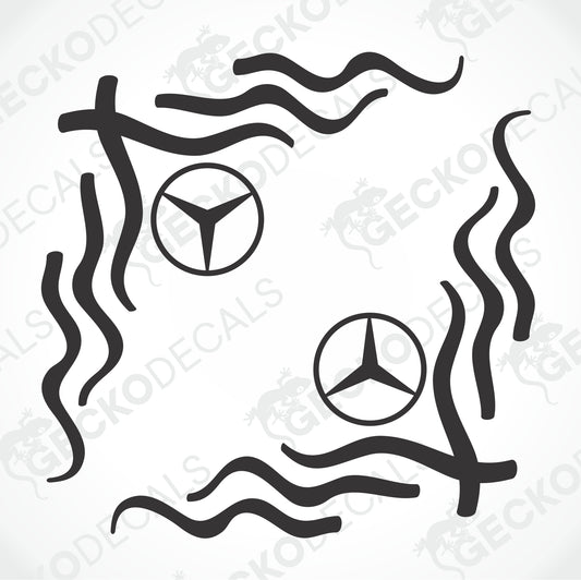 MERCEDES-BENZ SIDE WINDOW DECALS