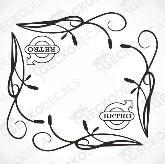 VOLVO RETRO TRIBAL SIDE WINDOW DECALS