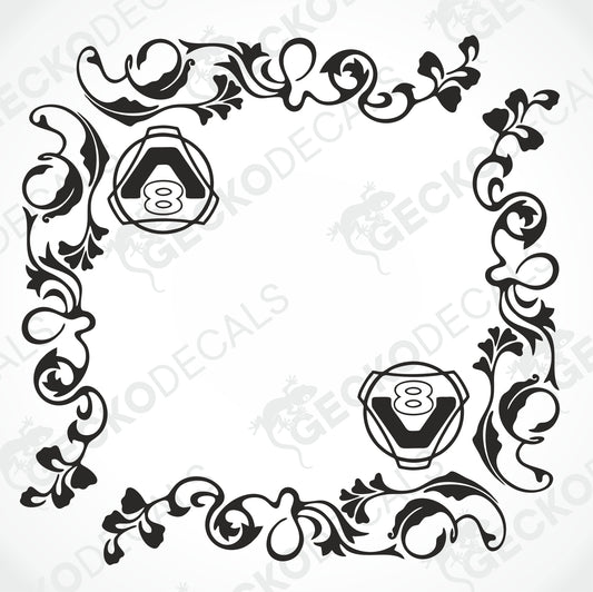 SCANIA FLORAL V8 SIDE WINDOW DECALS