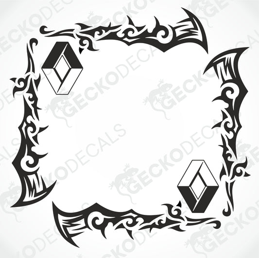 RENAULT TRIBAL SIDE WINDOW DECALS