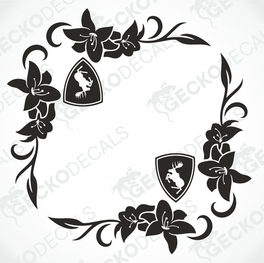 VOLVO FLORAL SIDE WINDOW DECALS