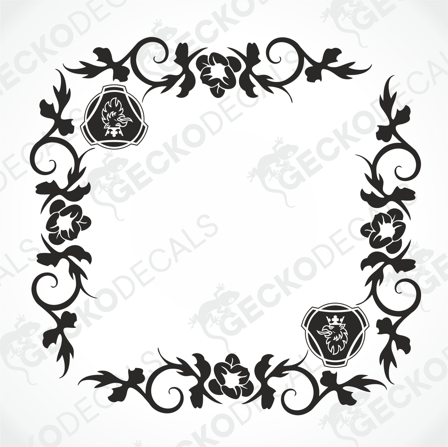 SCANIA FLORAL SIDE WINDOW DECALS