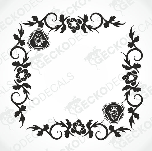 SCANIA FLORAL SIDE WINDOW DECALS