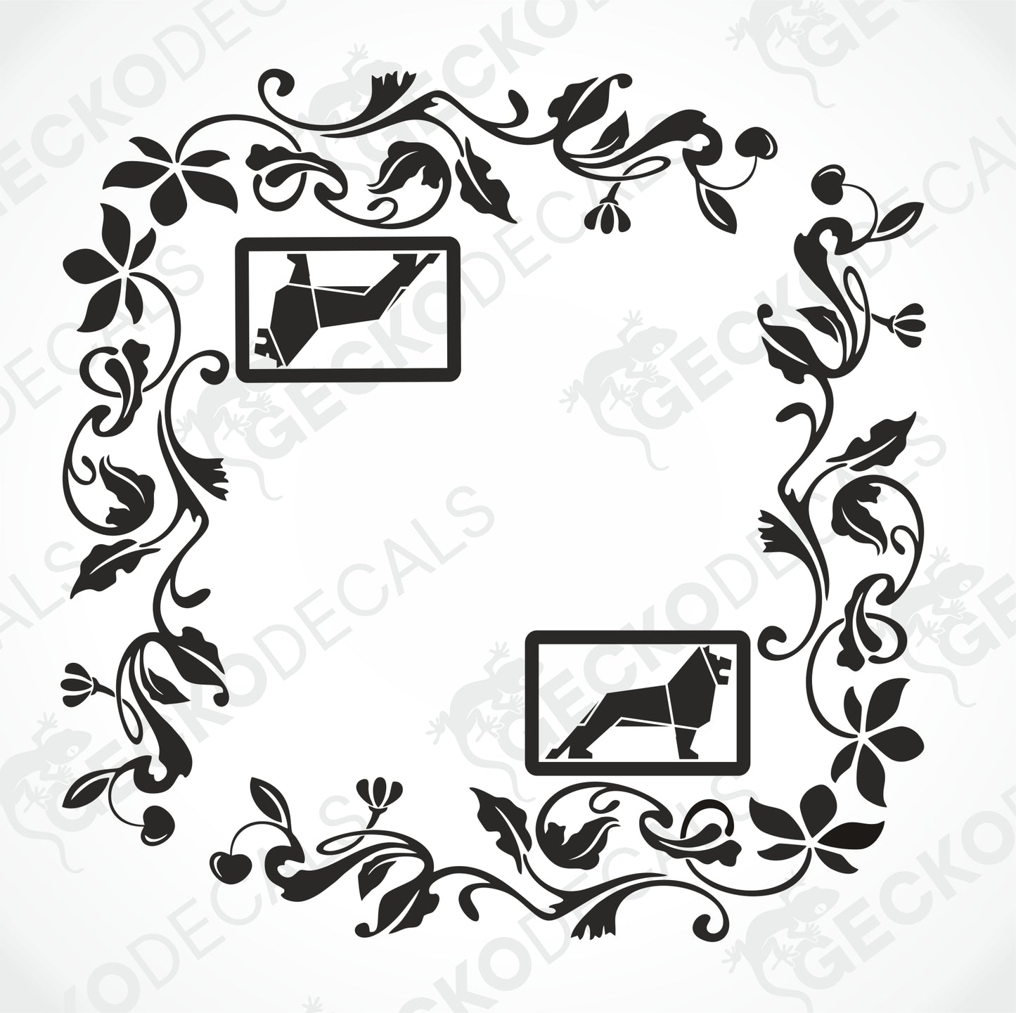 MAN FLORAL SIDE WINDOW DECALS