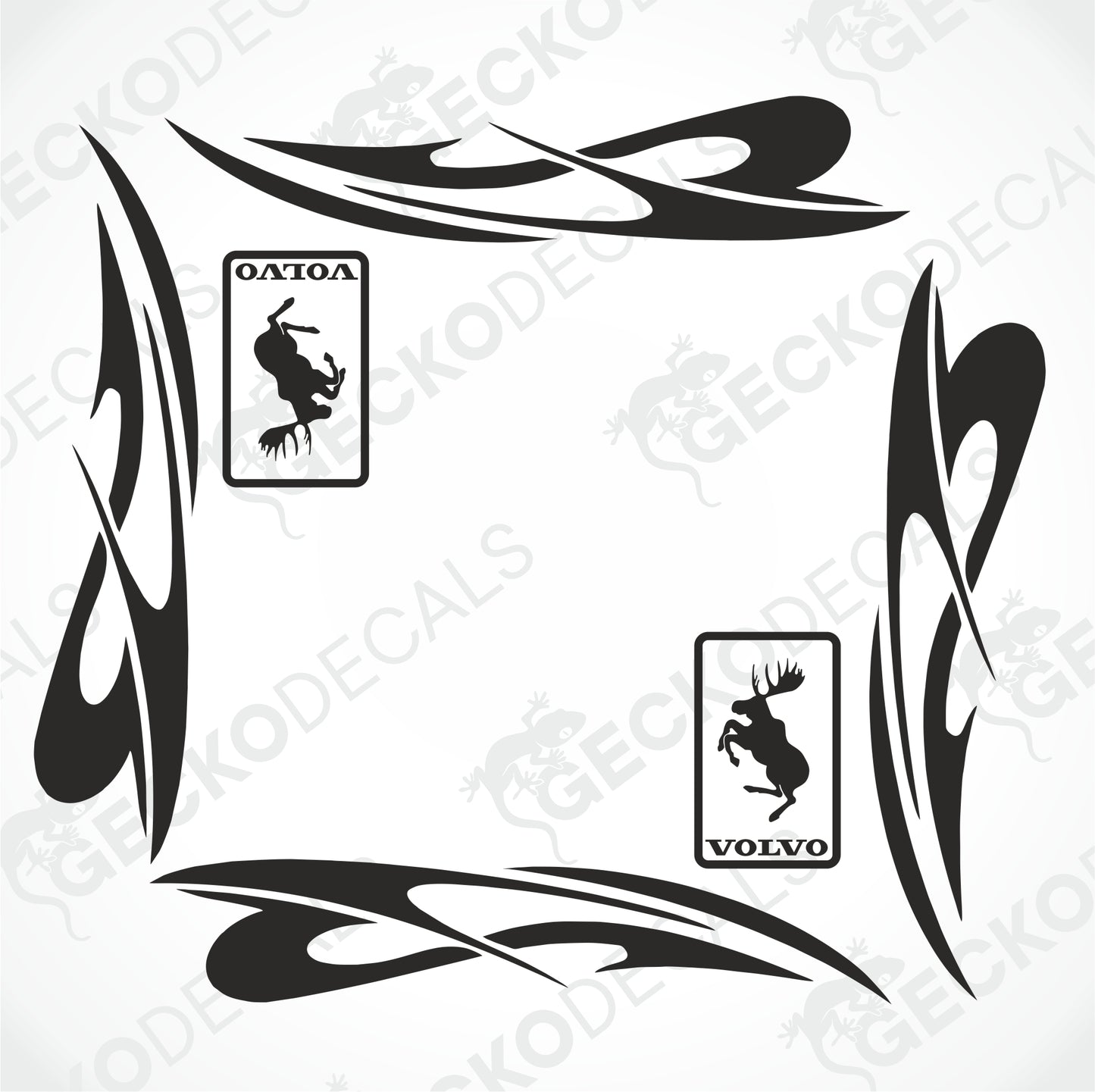 VOLVO TRIBAL SIDE WINDOW DECALS