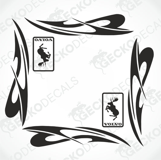 VOLVO TRIBAL SIDE WINDOW DECALS