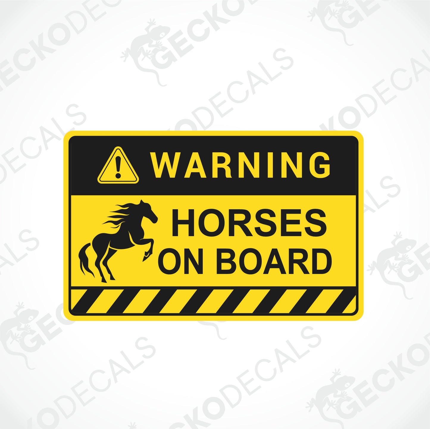 WARNING HORSES ON BOARD