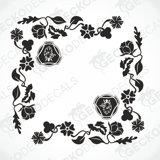 SCANIA FLORAL SIDE WINDOW DECALS