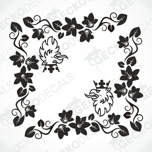 SCANIA FLORAL SIDE WINDOW DECALS