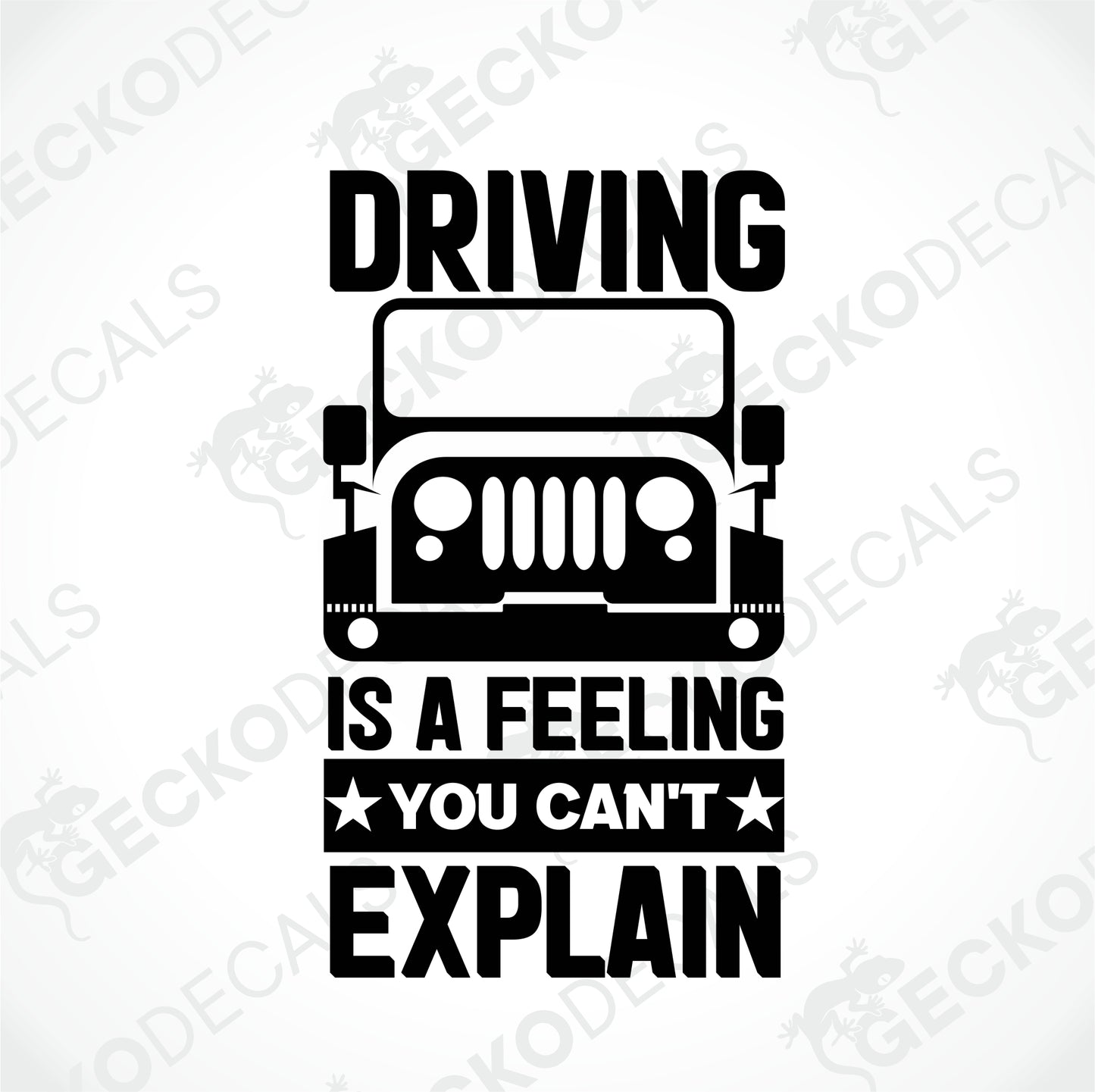 DRIVING IS A FEELING YOU CAN'T EXPLAIN