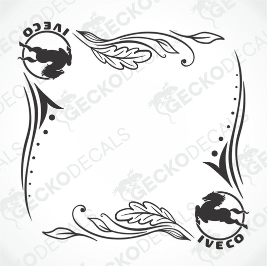 IVECO SIDE WINDOW DECALS