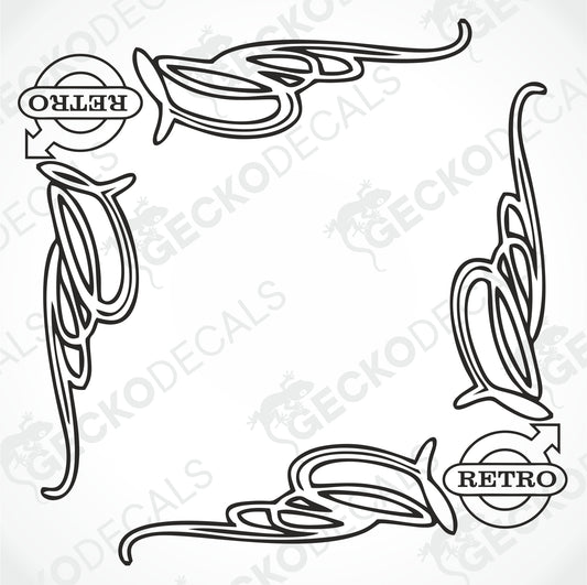 VOLVO RETRO SIDE WINDOW DECALS