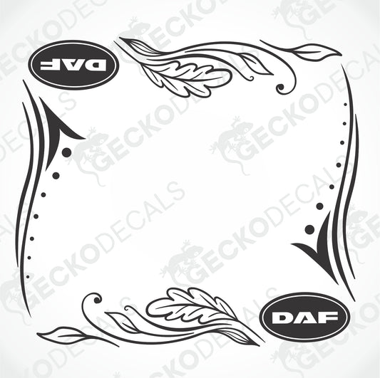 DAF SIDE WINDOW DECALS