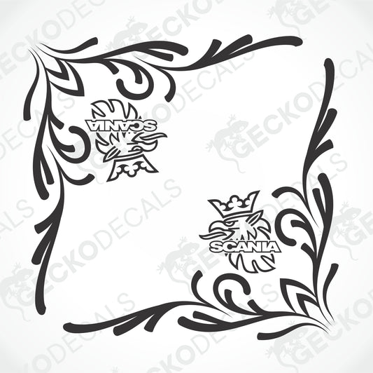 SCANIA SIDE WINDOW DECALS