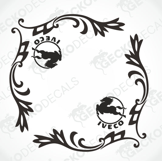IVECO SIDE WINDOW DECALS