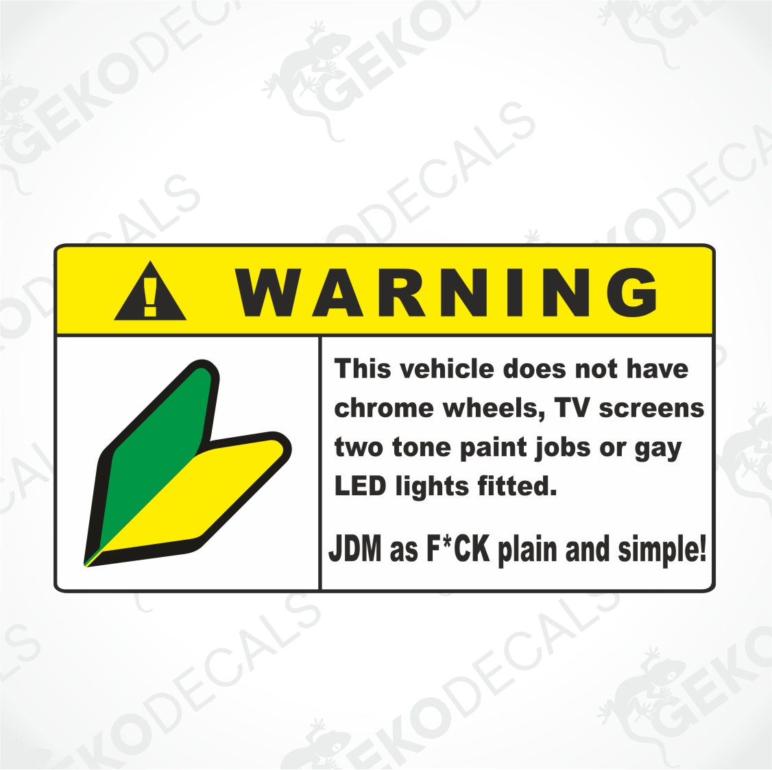 WARNING JDM