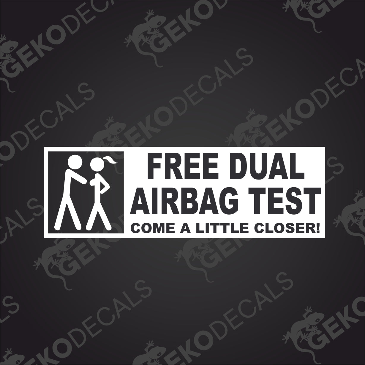 FREE DUAL AIRBAG TEST COME A LITTLE CLOSER