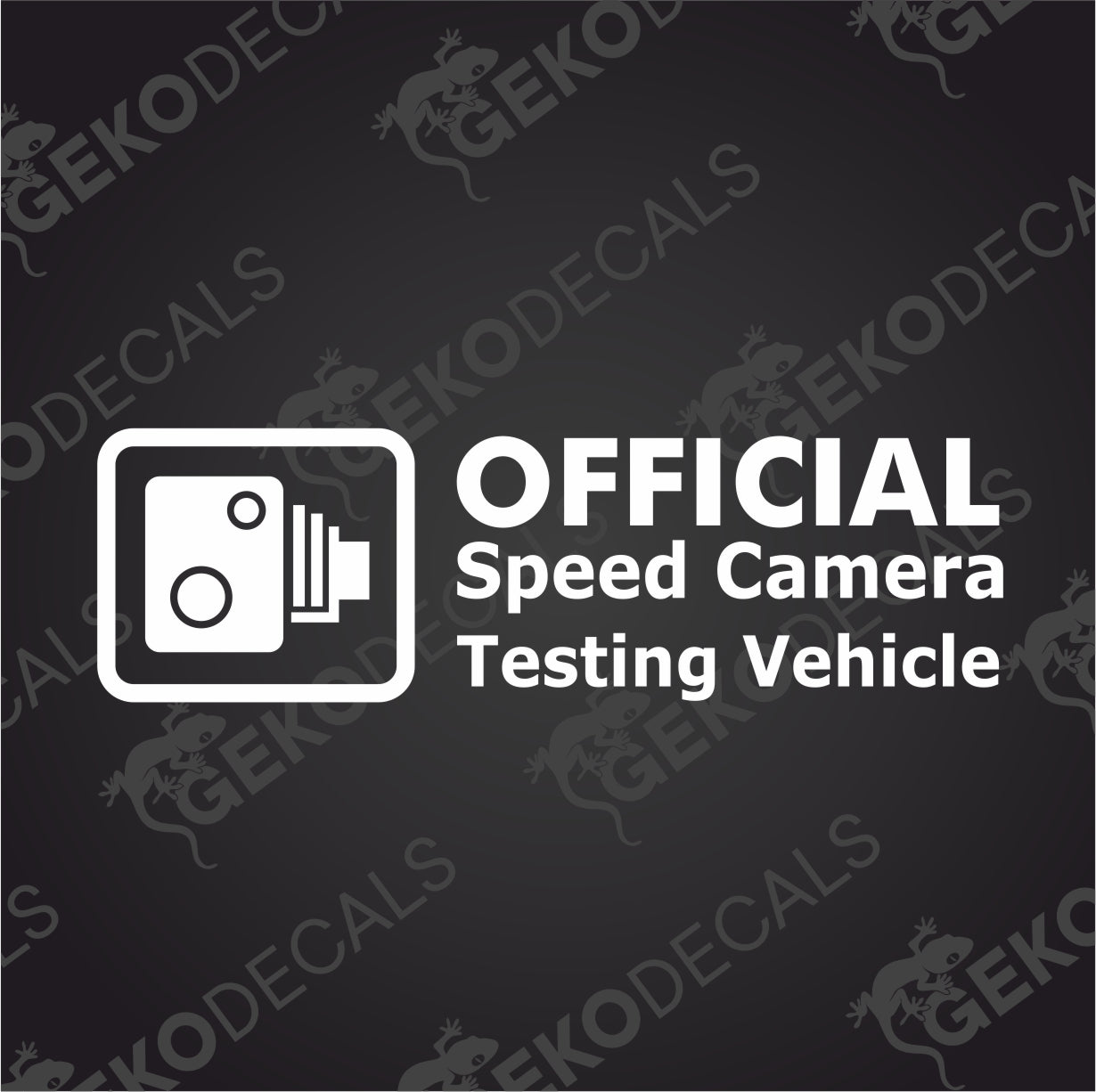 OFFICIAL SPEED CAMERA TESTING VEHICLE