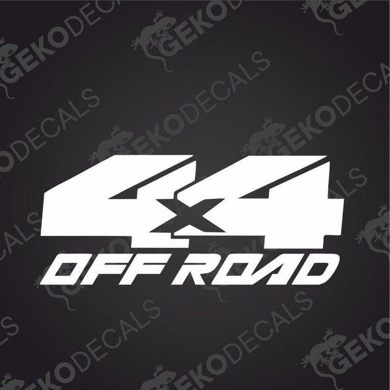 White 4x4 Off Road die cut vinyl decal for car exterior or interior
