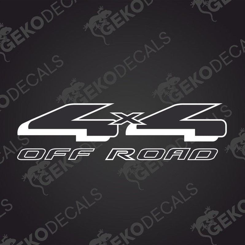 White 4x4 Off Road die cut decal on transfer paper for car exterior or interior