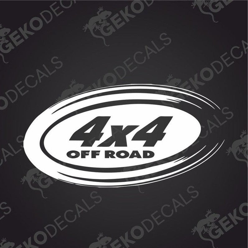 White 4x4 Off Road die cut decal on transfer paper for car exterior or interior