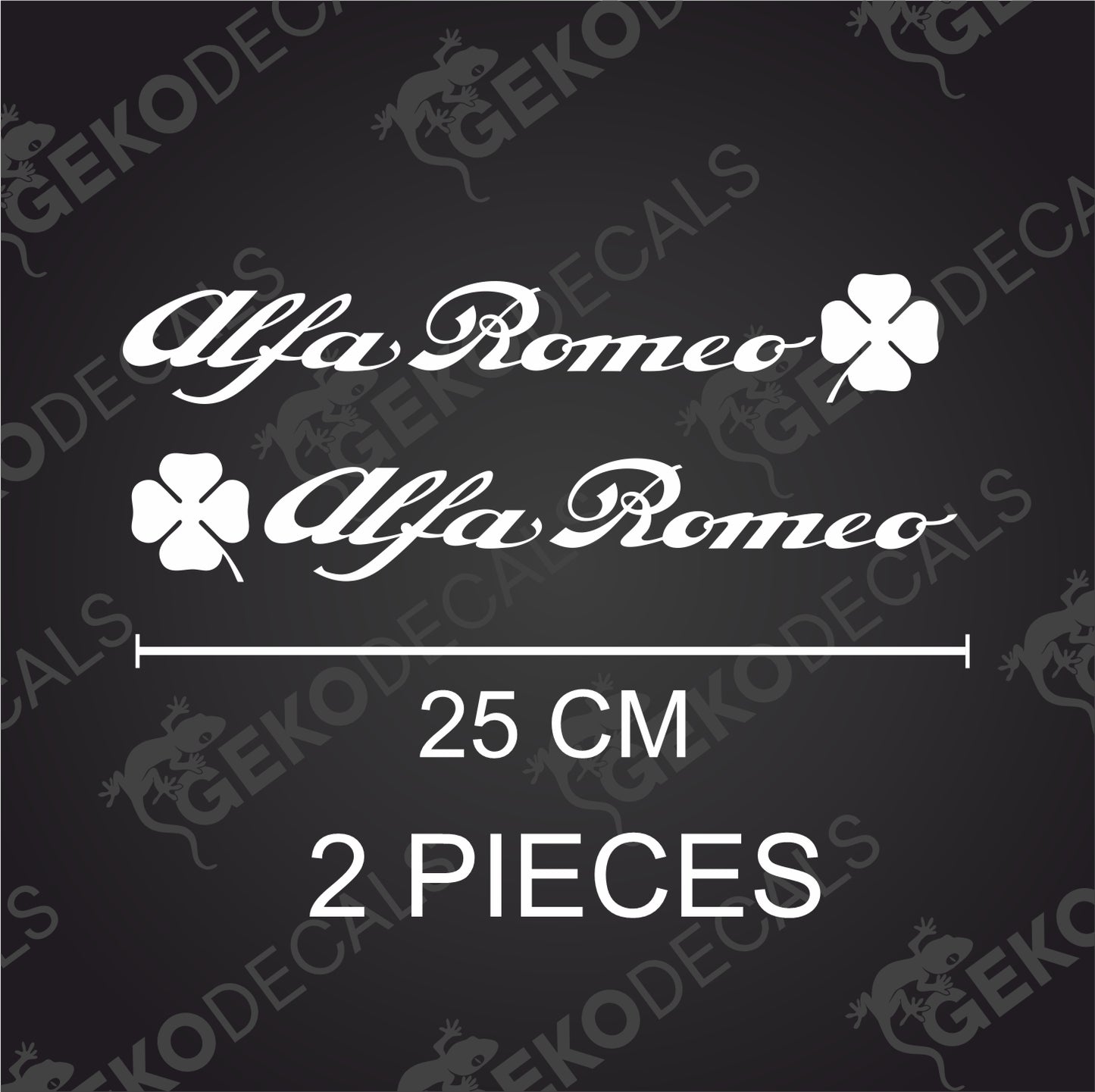 ALFA ROMEO QUADRIFOGLIO SANDBLAST SIDE WINDOW DECALS