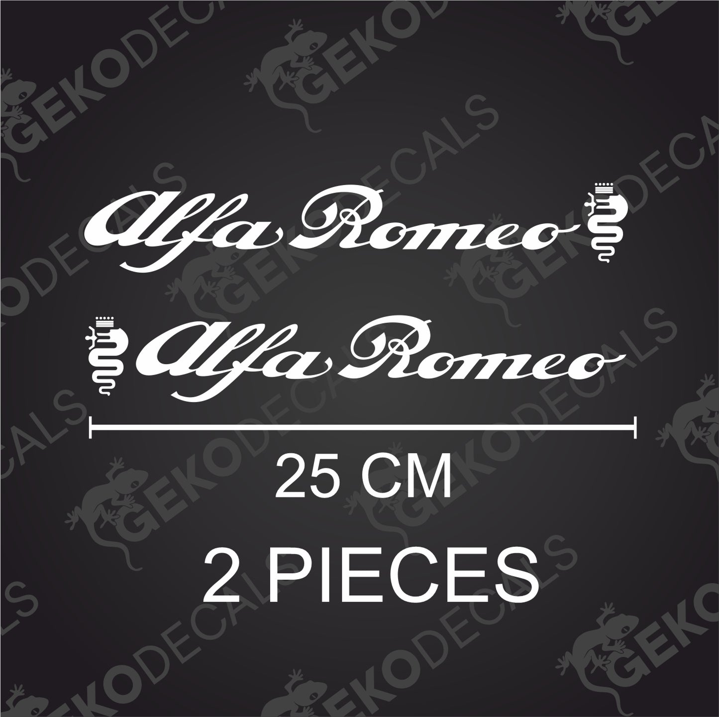 ALFA ROMEO BISCIONE SANDBLAST SIDE WINDOW DECALS