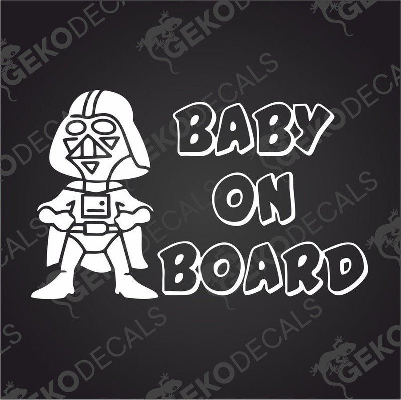Star Wars Darth Vader Baby on Board die cut car decal
