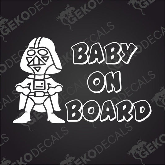 Star Wars Darth Vader Baby on Board die cut car decal