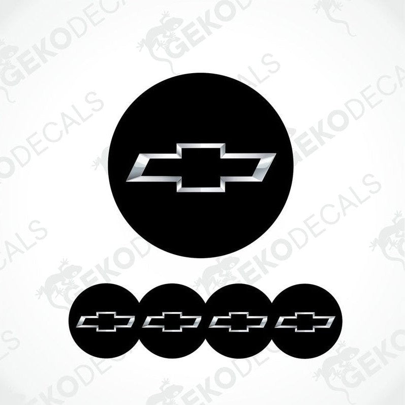 Set of vinyl decals with the polyurethane coating, including four decals with the CHEVROLET logo.