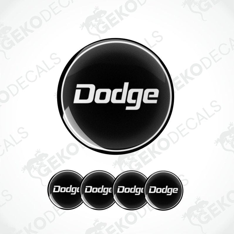 A set of black vinyl decals with the 'Dodge' brand logo.