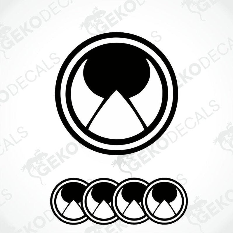 Four silicone rim stickers with Volvo Heico logo