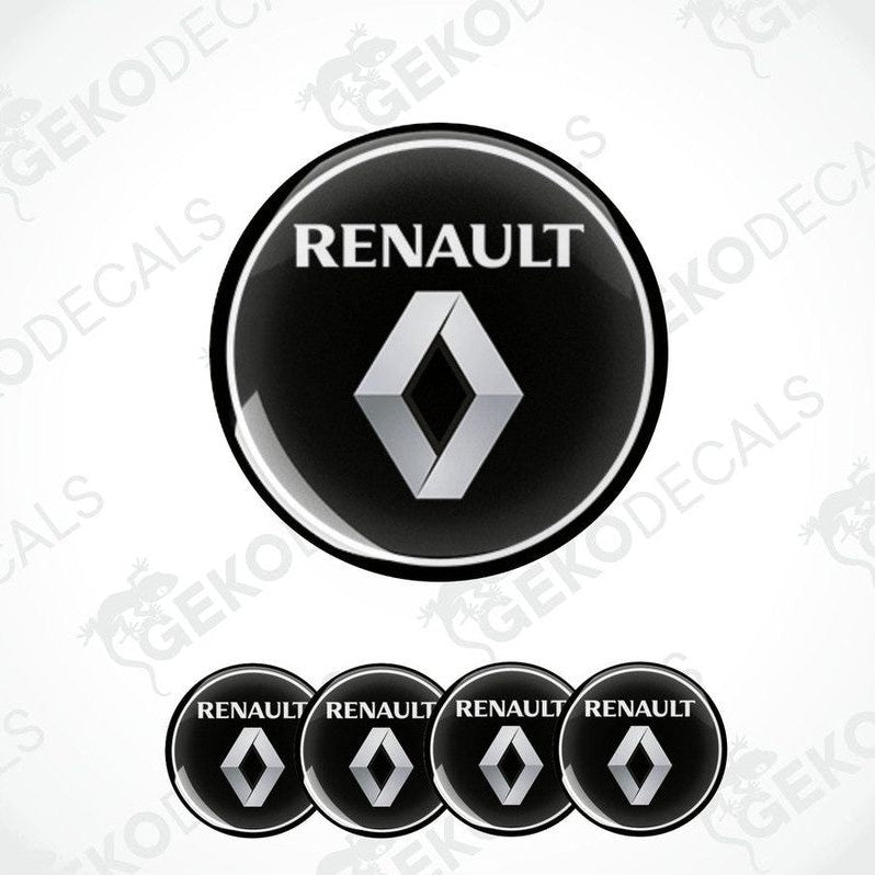 A set of four black vinyl decals with the RENAULT logo.