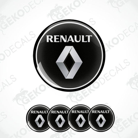A set of four black vinyl decals with the RENAULT logo.