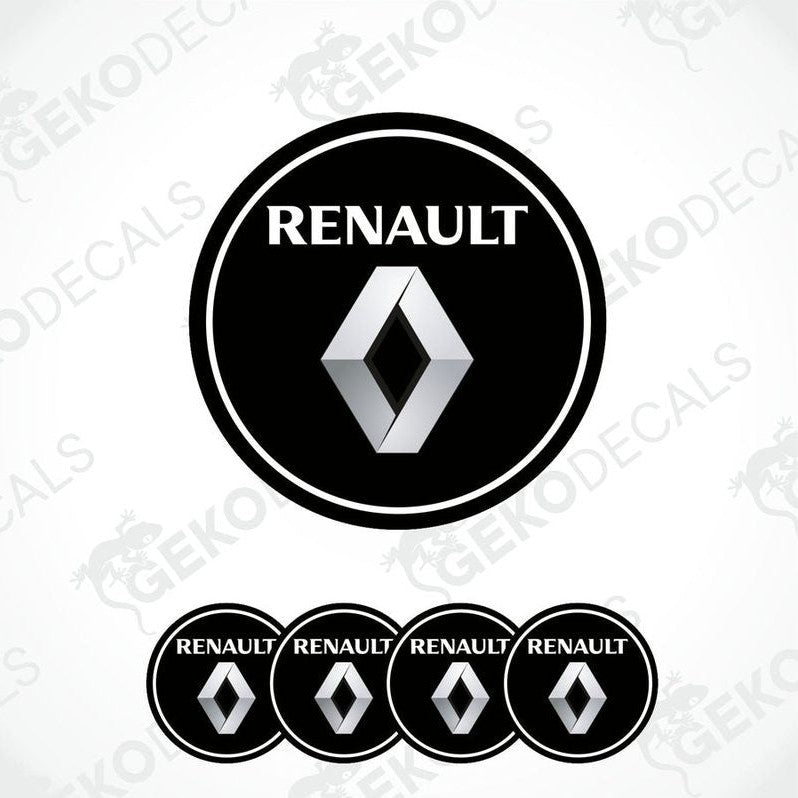 A set of four black vinyl decals with the RENAULT logo.