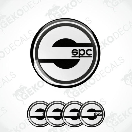 A set of vinyl stickers with a polyurethane coating featuring the SPARCO brand logo.